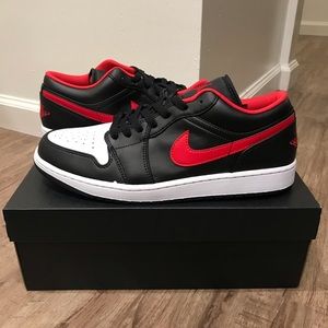 Brand New Nike Air Jordan 1 Low White/Gym Red-Black